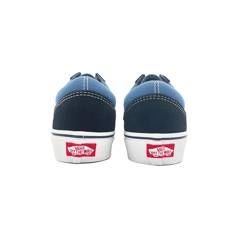 Shop 【定制球鞋】Vans Old Skool Navy 復古 郵票 經典款 低幫 板鞋 男女同款 黑白藍