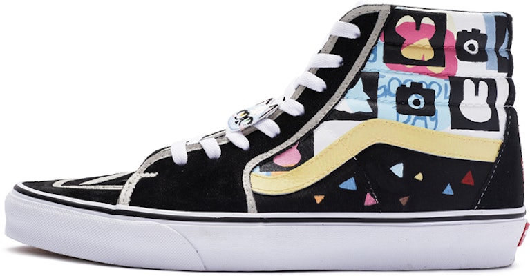 カスタムVANS SK8-HI 白黒黄「パーティー風手描き」 VN000D5IB8C(TeamR-男女款派对黑白黄) Buy カスタムVANS SK8-HI 白黒黄「パーティー風手描き」 VN000D5IB8C(TeamR-男女款派对黑白黄)