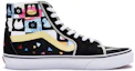 Order カスタムVANS SK8-HI 白黒黄「パーティー風手描き」 VN000D5IB8C(TeamR-男女款派对黑白黄)
