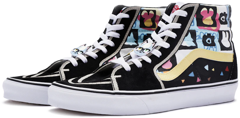 カスタムVANS SK8-HI 白黒黄「パーティー風手描き」 VN000D5IB8C(TeamR-男女款派对黑白黄) Lookbook カスタムVANS SK8-HI 白黒黄「パーティー風手描き」 VN000D5IB8C(TeamR-男女款派对黑白黄)