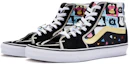 Lookbook カスタムVANS SK8-HI 白黒黄「パーティー風手描き」 VN000D5IB8C(TeamR-男女款派对黑白黄)