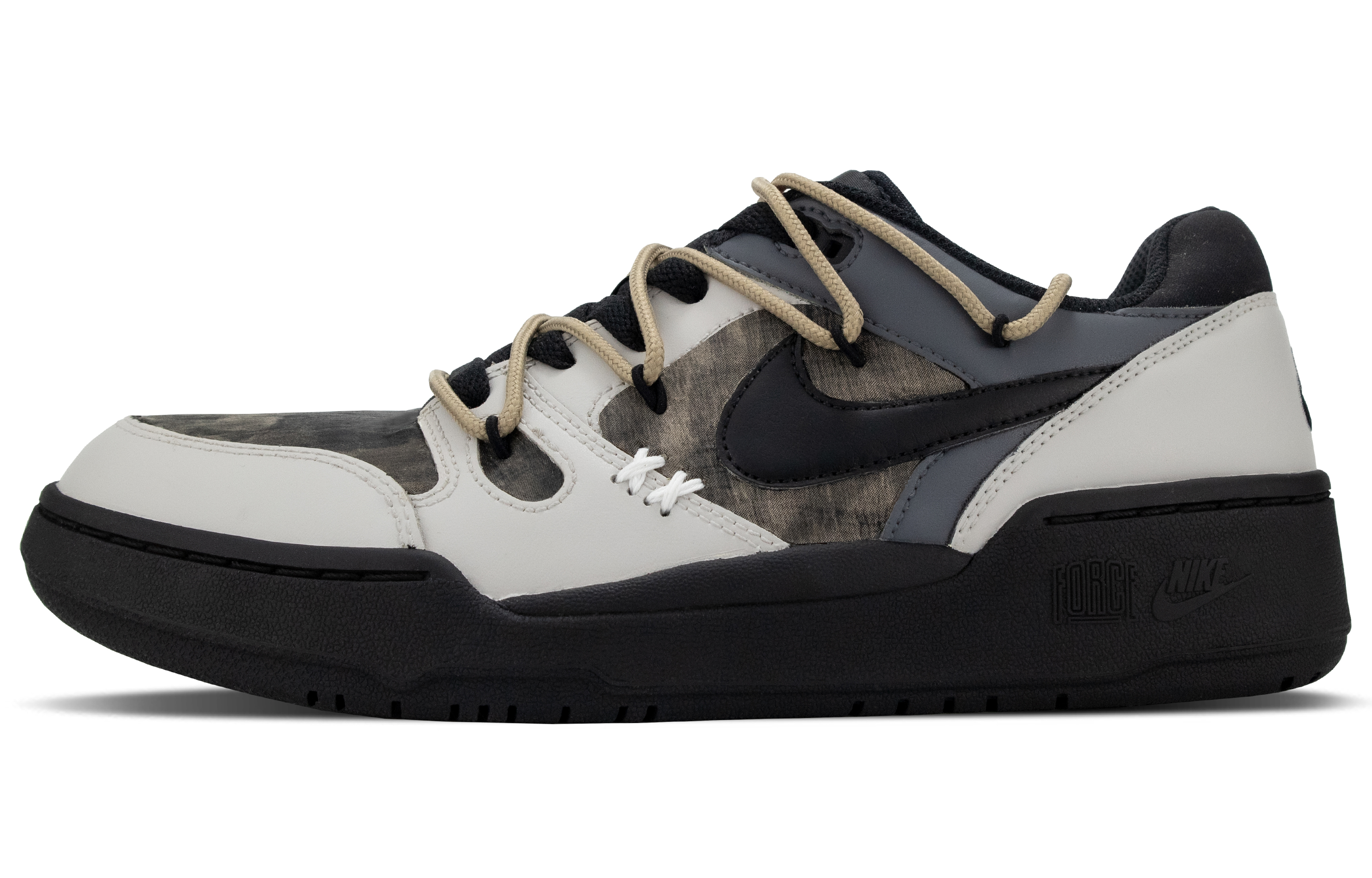 [Custom Sneakers] Nike Full Force Low Retro Deconstructed Black Brown Shoes FB1362-101 (Team160 - Serene Echo)