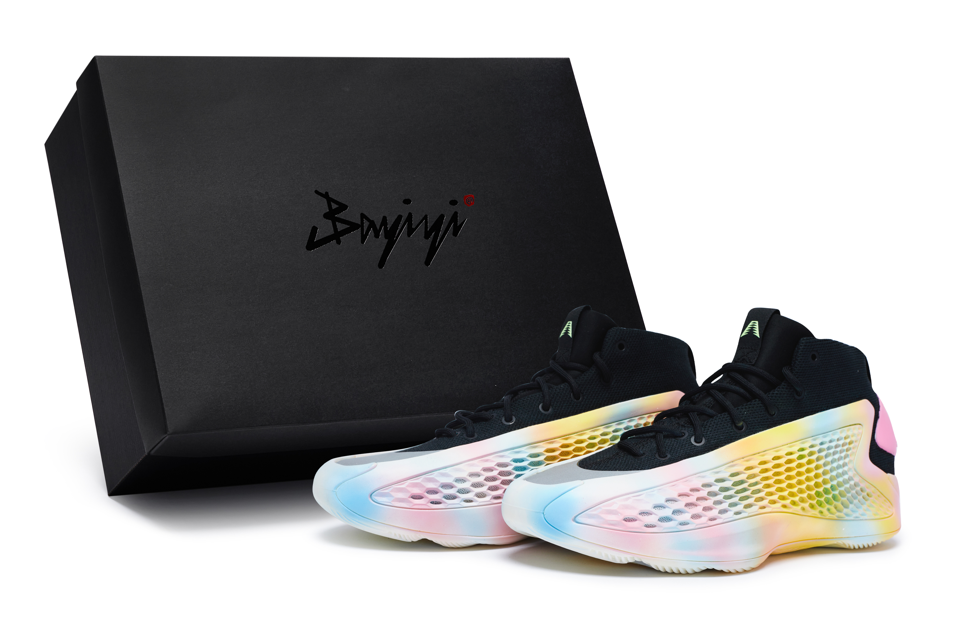 【Custom Sneakers】adidas A.E. 1 "Strawberry Cotton Candy" Black Yellow Pink Blue Basketball Shoes IF1857 (Team80 - Men's Strawberry Cotton Candy S-BOX)