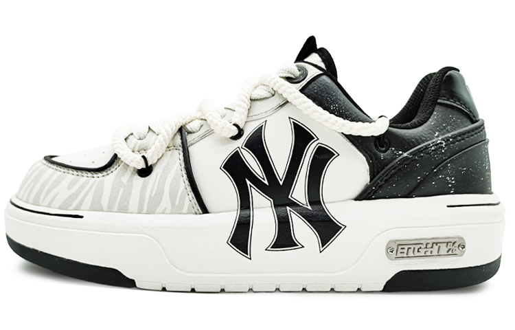 【Custom Sneakers】MLB Chunky Liner EIGHT% Zebra Morandi Gray Low-Top Shoes White 3ASXCA12N-50WHS (Team131-Zebra 2)