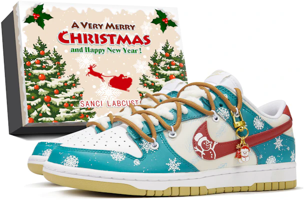 【客製鞋款】Nike Dunk Triple Lab 聖誕雪人低筒綠藍男鞋 DV0833-100 (Teamp-Snowman Green World S-BOX) Buy 【客製鞋款】Nike Dunk Triple Lab 聖誕雪人低筒綠藍男鞋 DV0833-100 (Teamp-Snowman Green World S-BOX)
