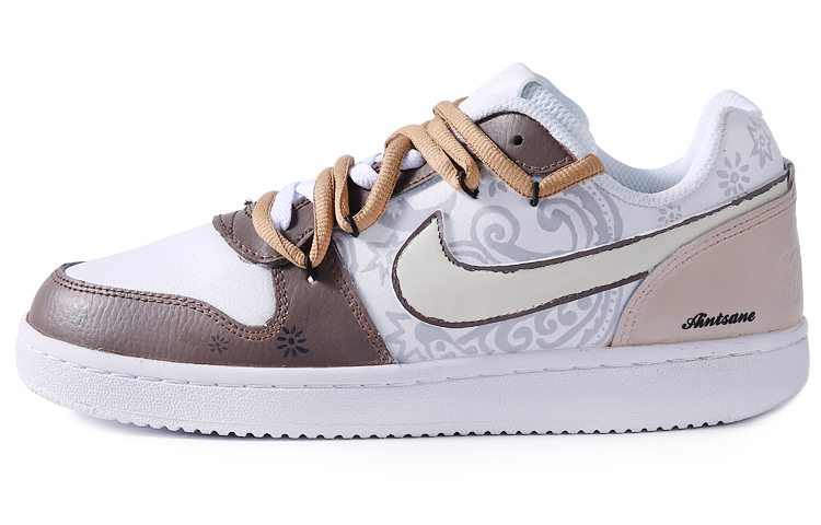 【Custom Sneakers】Nike EBERNON Low Blue Graffiti Casual Durable Low-Top Shoes AQ1775-100 (Team77-Mocha Cashew Flower)