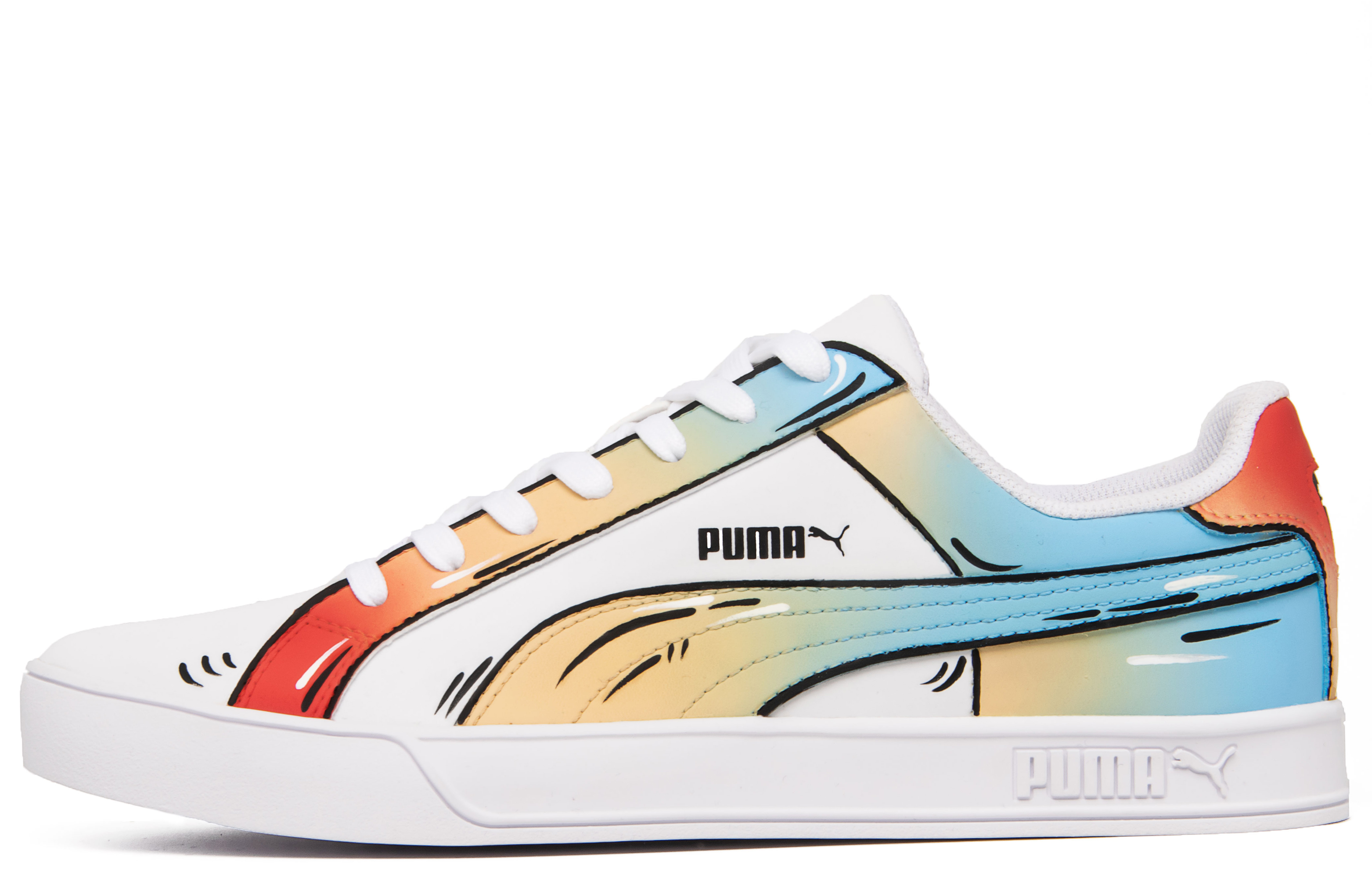 【Custom Sneakers】Puma Smash Vulc Parallel Universe Anime Hand-painted Low-top Shoes 359622-05 (Team94 Parallel Universe)