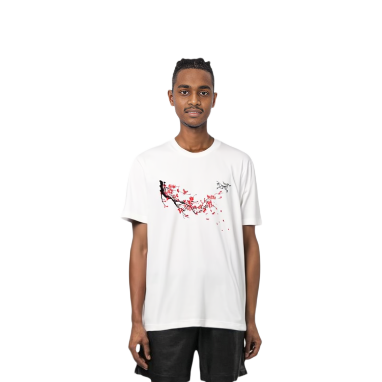 Purchase 【定制款】始祖鸟中国风复古中性白色LOGO图案T恤。 X000007747(Group-A