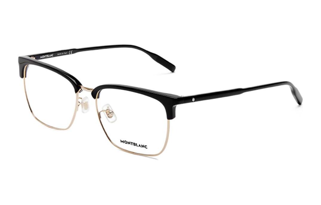 [Customizable Prescription] MONTBLANC Unisex Metal-Browline Optical Eyewear Frames MB0199OA-159833-006