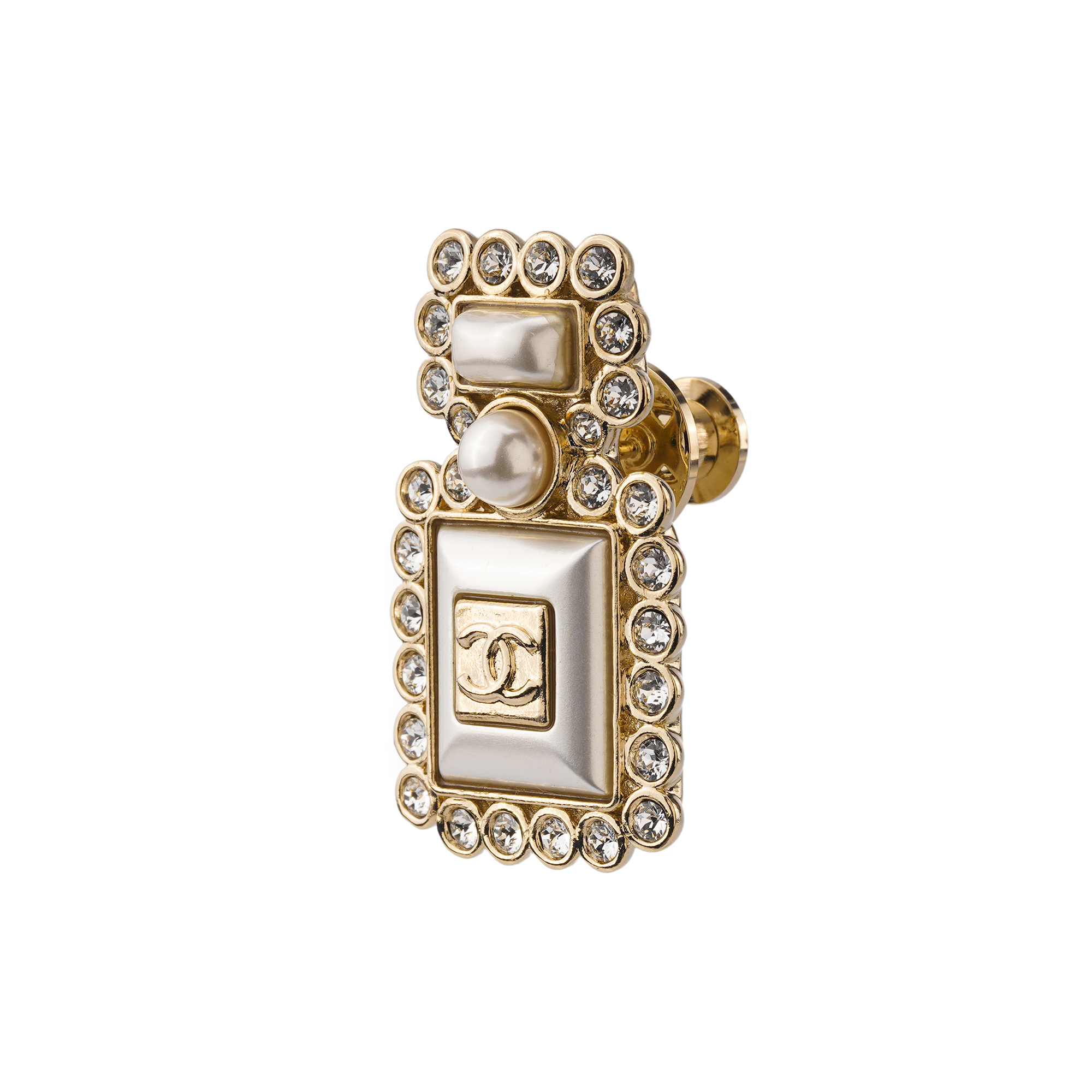 [Early Spring 22C] CHANEL Perfume Bottle Metal Rhinestone Pearl Brooch Gold AB7207-B06942-NF762 圖 3