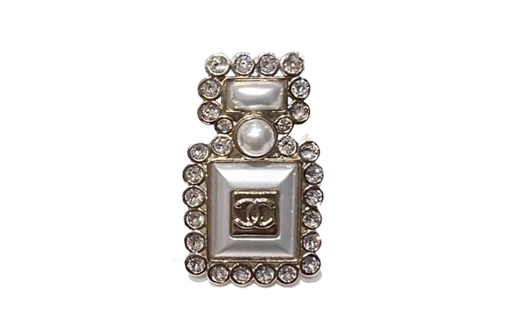 [Early Spring 22C] CHANEL Perfume Bottle Metal Rhinestone Pearl Brooch Gold AB7207-B06942-NF762 圖 5