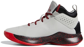 (Grade School) adidas Cross 'Em Up 5 Wide 'Grey Scarlet' FW8980 (Grade School) adidas Cross 'Em Up 5 Wide 'Grey Scarlet' FW8980