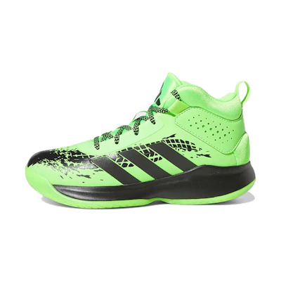 (GS) adidas Cross 'Em Up 5 Wide 'Team Solar Green Black'