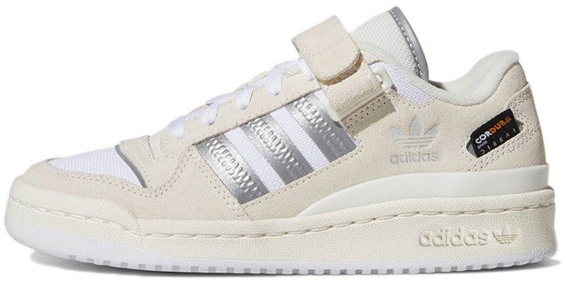 (Grade School) adidas Forum Low 'Off White Silver Metallic' GY8299 Buy (Grade School) adidas Forum Low 'Off White Silver Metallic' GY8299