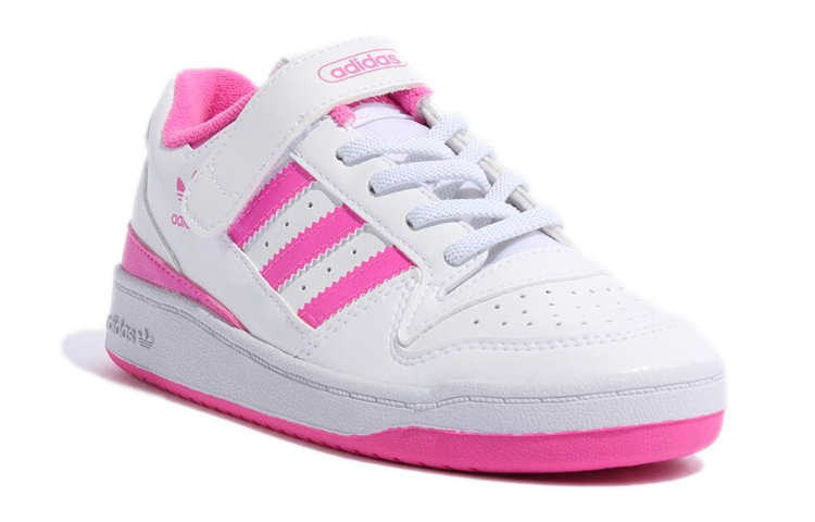 Lookbook 아디다스 포럼 로우 '화이트 스크리밍 핑크' (초등학생) FY7975