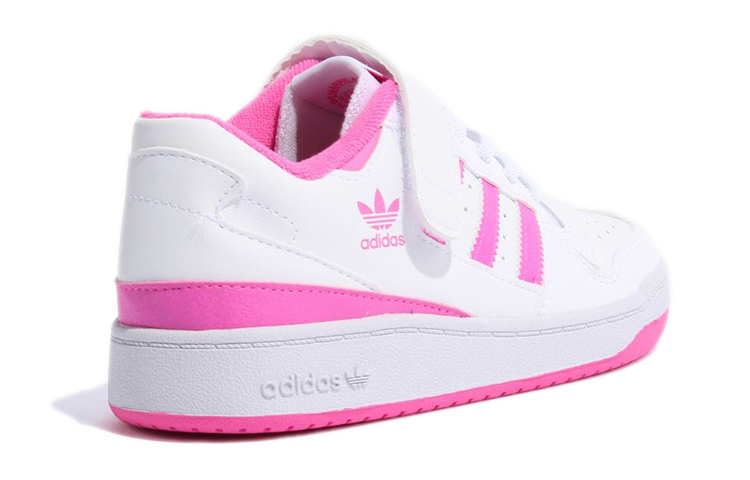 Shop 아디다스 포럼 로우 '화이트 스크리밍 핑크' (초등학생) FY7975