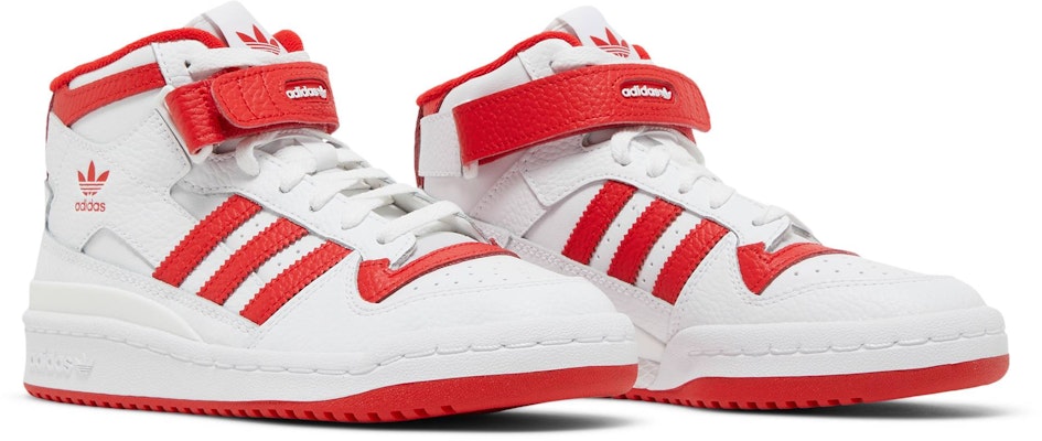 (Grade School) adidas Forum Mid 'White Vivid Red' GY8363 Cheap (Grade School) adidas Forum Mid 'White Vivid Red' GY8363