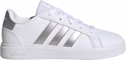 (Grade School) adidas Grand Court 2.0 'White Matte Silver' GW6506 (Grade School) adidas Grand Court 2.0 'White Matte Silver' GW6506