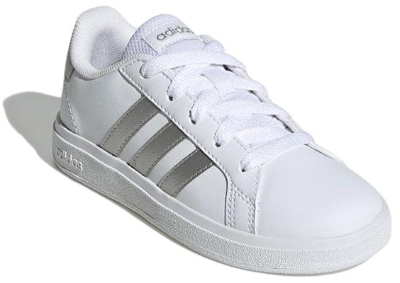 (Grade School) adidas Grand Court 2.0 'White Matte Silver' GW6506 Lookbook (Grade School) adidas Grand Court 2.0 'White Matte Silver' GW6506