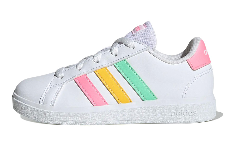 (Grade School) adidas Grand Court 2.0 Big Kid 'White Multi-Color' HP8910
