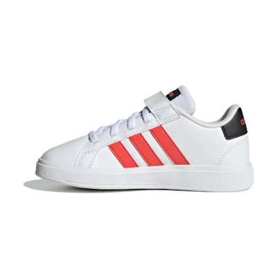 (GS) adidas Grand Court J 'White Bright Red'