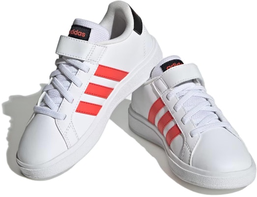 GS アディダス グランドコートJ 白×赤
``` IG4840 Shop GS アディダス グランドコートJ 白×赤
``` IG4840