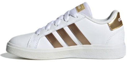 (Grade School) adidas Grand Court J 'White Matte Gold' GY2578 (Grade School) adidas Grand Court J 'White Matte Gold' GY2578