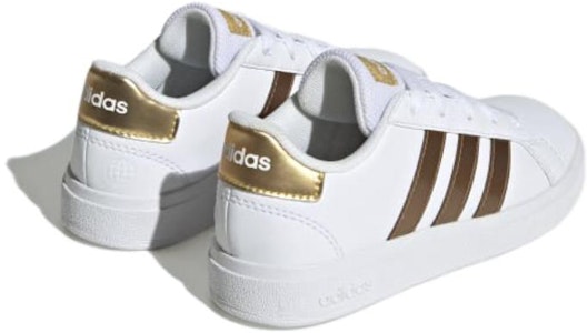 (adidas para Niños) adidas Grand Court J 'Blanco Oro Mate' GY2578 Lookbook (adidas para Niños) adidas Grand Court J 'Blanco Oro Mate' GY2578