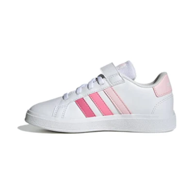(GS) adidas Grand Court J 'White Pink Fusion'