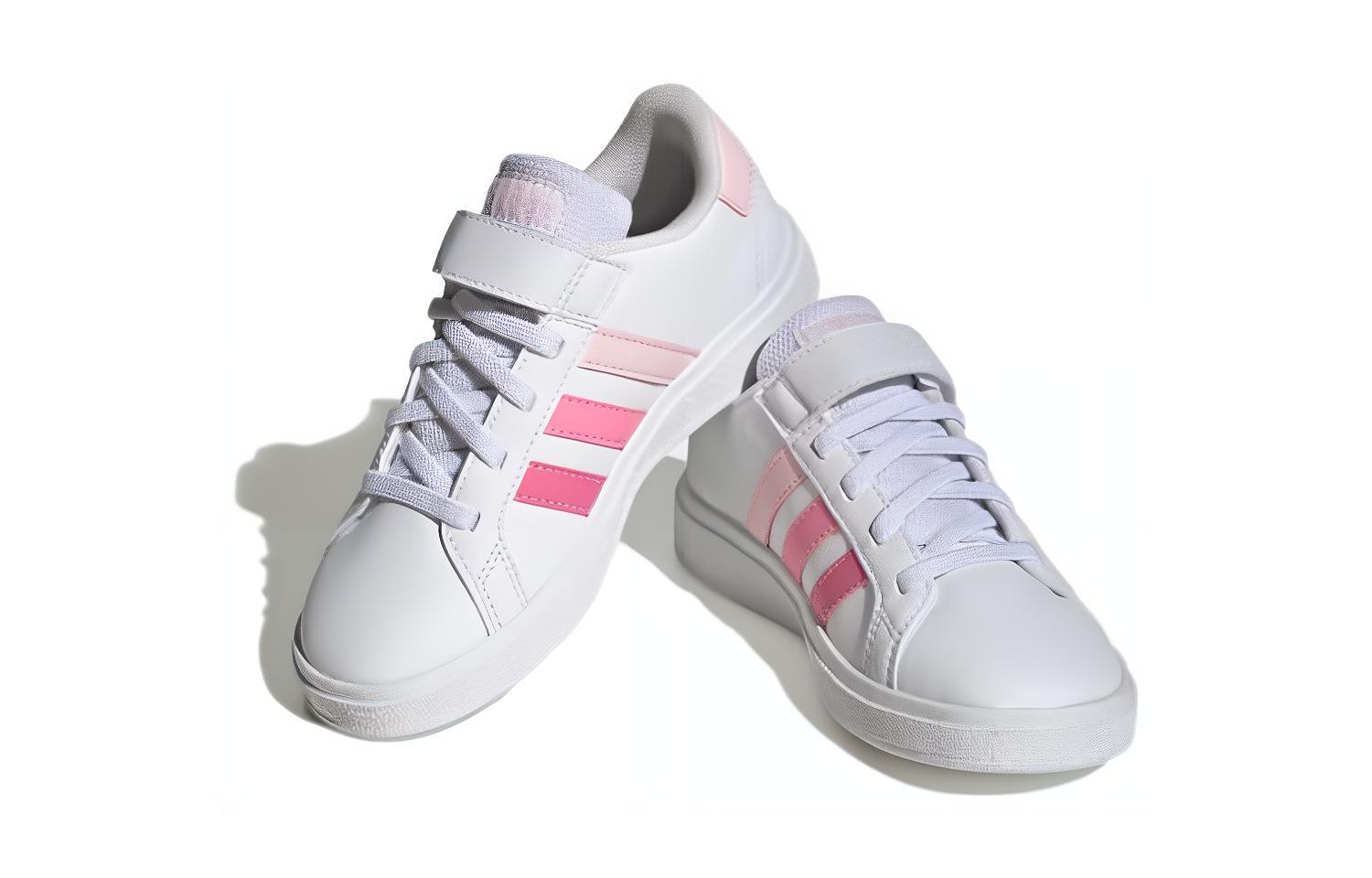 (GS) adidas Grand Court J 'White Pink Fusion' 圖 3