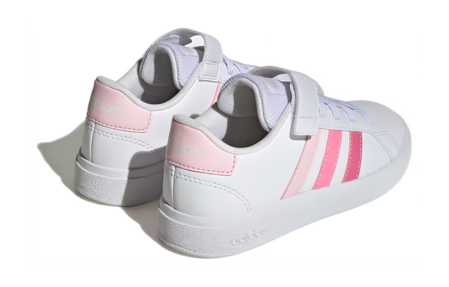 (GS) adidas Grand Court J 'White Pink Fusion' 圖 4
