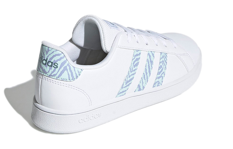 (GS) adidas Grand Court K 'White Halo Mint Zebra' 圖 4