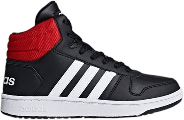 (adidas Infantil) adidas Hoops 2.0 Mid 'Negro Escarlata' DB1483 Buy (adidas Infantil) adidas Hoops 2.0 Mid 'Negro Escarlata' DB1483