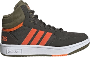 (Grade School) adidas Hoops 3.0 Mid J 'Shadow Olive Impact Orange' GW4486 (Grade School) adidas Hoops 3.0 Mid J 'Shadow Olive Impact Orange' GW4486