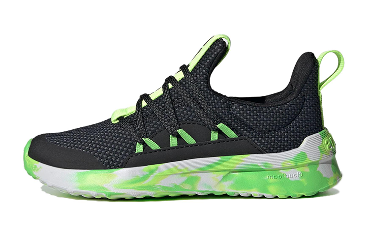 (Grade School) adidas Lite Racer Adapt 5.0 J 'Black Lucid Lemon Camo' IG2490