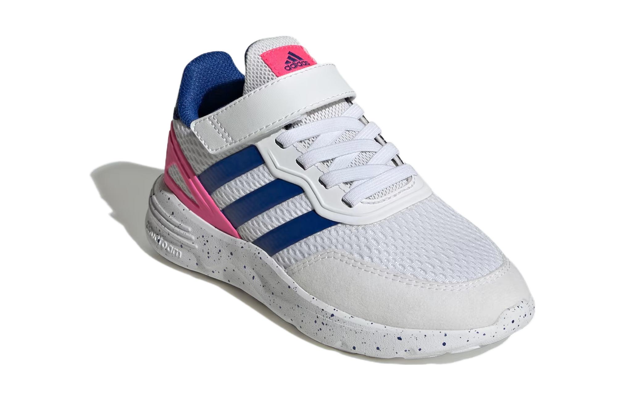Lookbook (adolescente) adidas Nebzed J 'Blanco Azul Real Rosa' IG7250