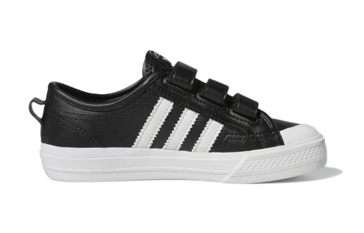 (GS) adidas Nizza Little Kid 'Black White' 圖 2