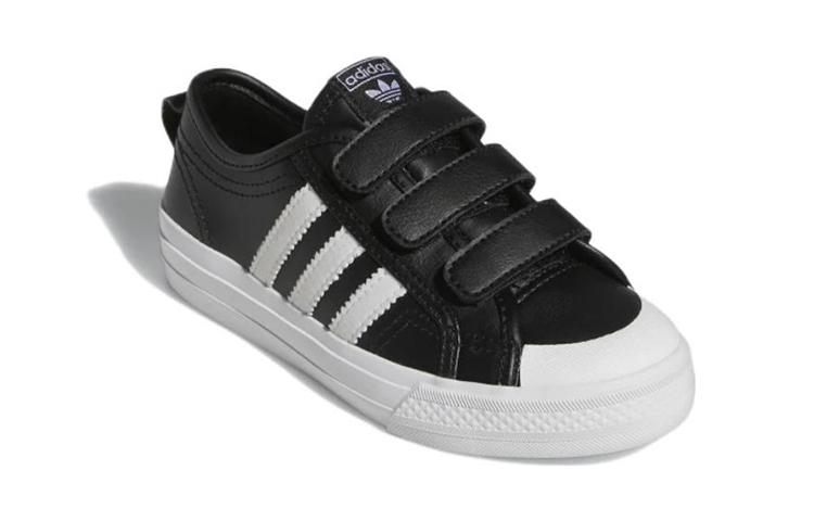 (GS) adidas Nizza Little Kid 'Black White' 圖 3