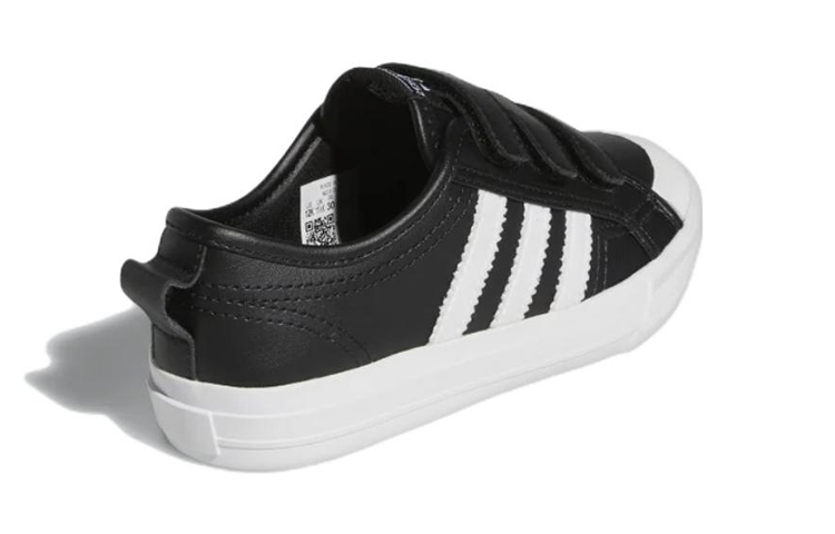(GS) adidas Nizza Little Kid 'Black White' 圖 4