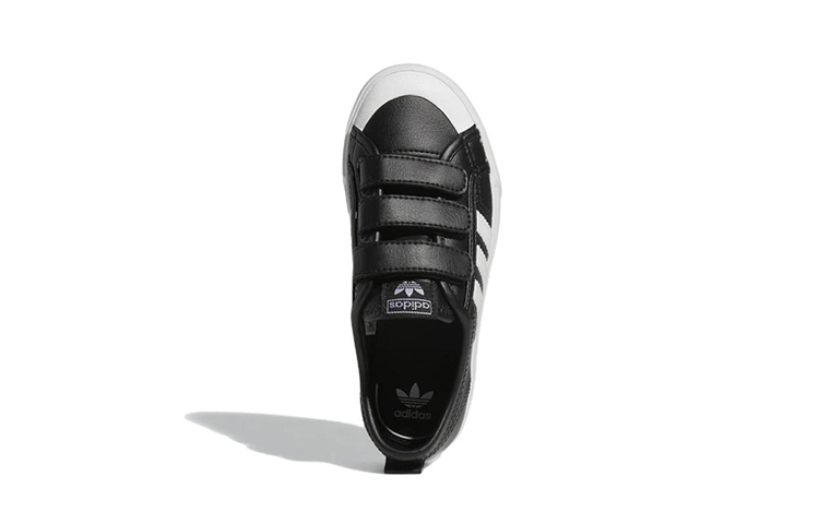 (GS) adidas Nizza Little Kid 'Black White' 圖 5
