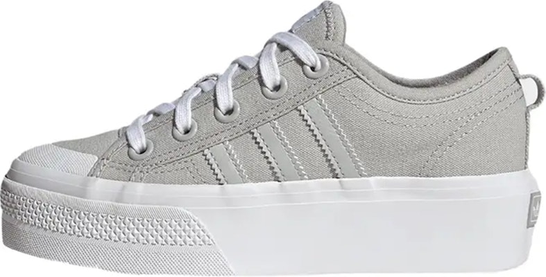 (Grade School) adidas Nizza Platform 'Grey White' GY9932 Buy (Grade School) adidas Nizza Platform 'Grey White' GY9932