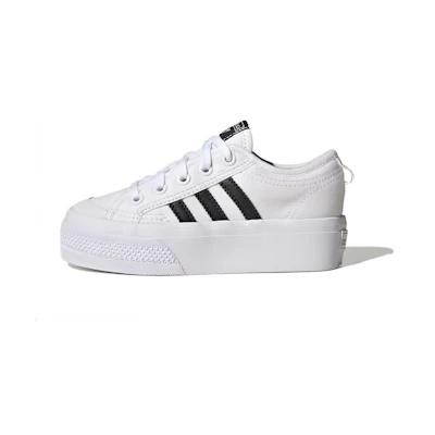 (GS) adidas Nizza Platform J 'White Black'