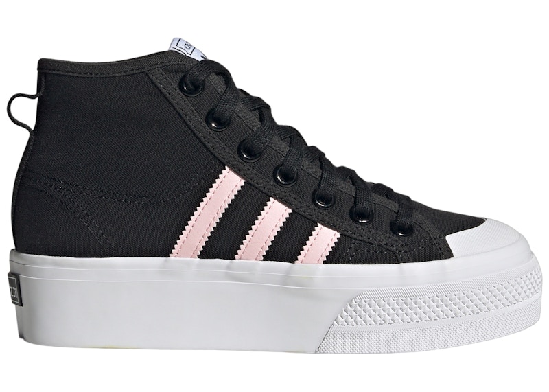 (Grade School) adidas Nizza Platform Mid J 'Black Clear Pink' GY9934