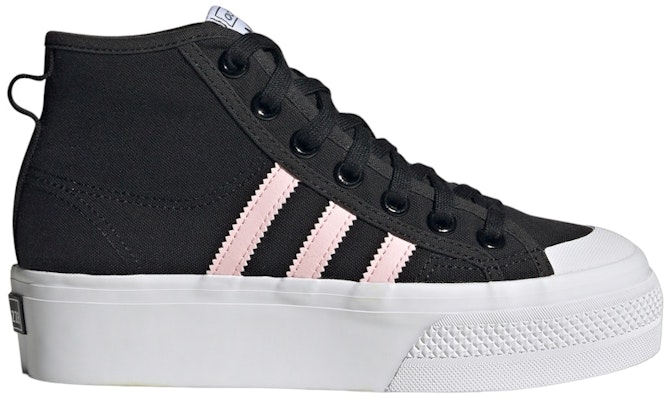 (Grade School) adidas Nizza Platform Mid J 'Black Clear Pink' GY9934 Buy (Grade School) adidas Nizza Platform Mid J 'Black Clear Pink' GY9934