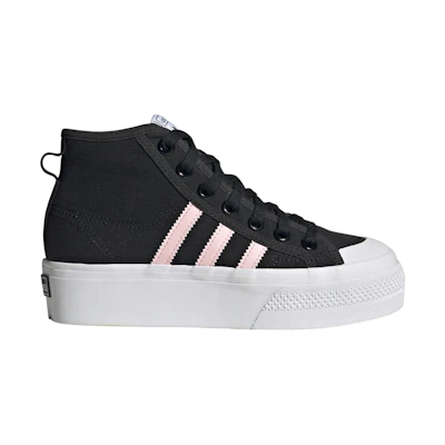 (GS) adidas Nizza Platform Mid J 'Black Clear Pink'