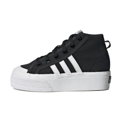 (GS) adidas Nizza Platform Mid J 'Black Black'