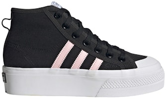 (Grade School) adidas Nizza Platform Mid J 'Black Clear Pink' GY9934 (Grade School) adidas Nizza Platform Mid J 'Black Clear Pink' GY9934