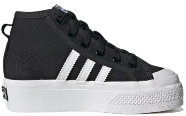 (Grade School) adidas Nizza Platform Mid J '黑色黑色' GY9955 Order (Grade School) adidas Nizza Platform Mid J '黑色黑色' GY9955