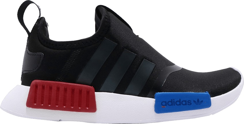 Adidas nmd black white top red blue