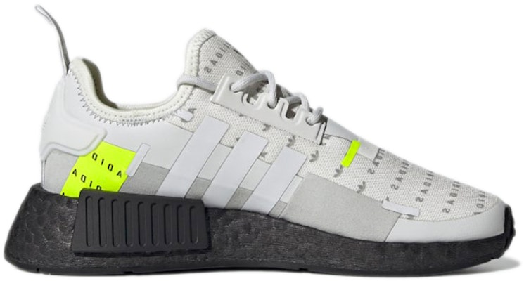 GS アディダス NMD_R1 ロゴ総柄 白/ソーラーイエロー H03956 Order GS アディダス NMD_R1 ロゴ総柄 白/ソーラーイエロー H03956